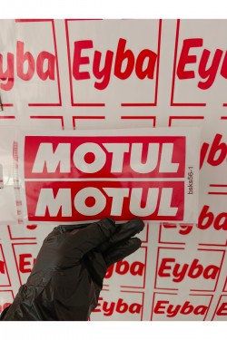 motul 20x5 cm baskes 2 adet renkli baskı sticker, bisiklet, karavan,otomobil,çocuk odası