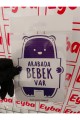 arabada bebek var 12x15 cm baskes 1 adet renkli baskı sticker, bisiklet, karavan,otomobil,çocuk