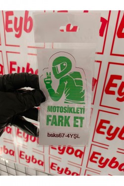 motorsikleti fark et 12x7 cm baskes 1 adet renkli baskı sticker, karavan,otomobil,motorsiklet