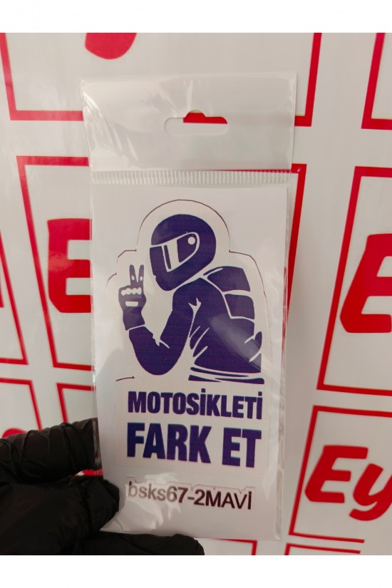 motorsikleti fark et 12x7 cm baskes 1 adet renkli baskı sticker, karavan,otomobil,motorsiklet