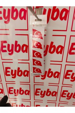 dalgalı 5 li bayrak 4X3 cm baskes 1 adet renkli baskı sticker,bisiklet, karavan,otomobil,motosiklet