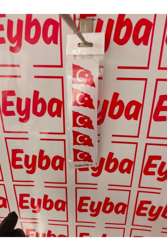 dalgalı 5 li bayrak 4X3 cm baskes 1 adet renkli baskı sticker,bisiklet, karavan,otomobil,motosiklet
