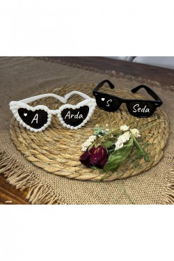 KİŞİYE ÖZEL PARTY GELİN DAMAT GÖZLÜK 2 ADET DÜĞÜN NİŞAN BRİDE GROOM