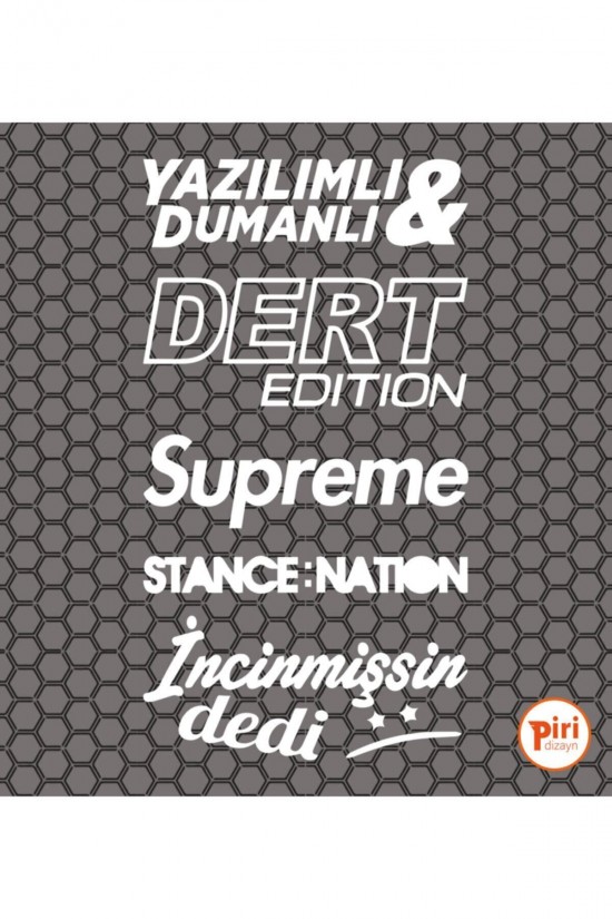 Araç Arka Cam Sticker Araba Arkası Paket Etiket Yazılımlı Dumanlı Tasarım