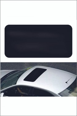 Piano Black Yalancı Çakma Sahte Sunroof Tavan Sticker Folyo- Oto Sticker-her Araca Uyumlu