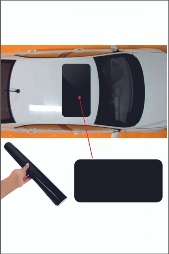 Piano Black Yalancı Çakma Sahte Sunroof Tavan Sticker Folyo- Oto Sticker-her Araca Uyumlu