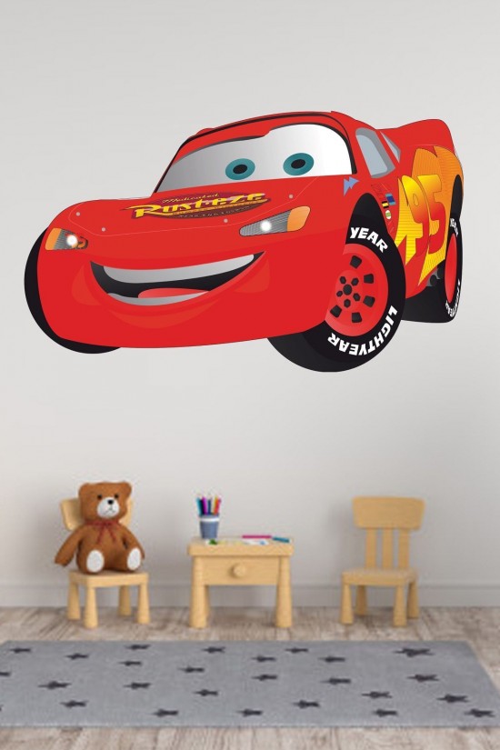Şimşek Mcqueen Çocuk Odası Duvar Sticker 60x35 Cm Şimşek Mcqueen Çocuk Odası Duvar Sticker 60x35 Cm