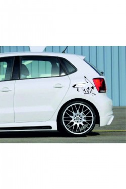 Kadın Eli Silah 30x25cm Sticker Araba, Motorsiklet, Laptop, Cam Sticker