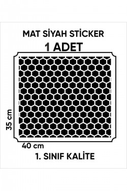 Petek Sticker / Altıgen Petek Sticker / Araç Kelebek Camı Sticker / Kelebek Camı 35x40 Cm 1 Adet