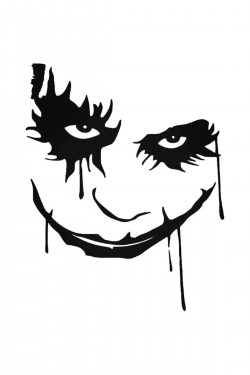 Joker Yüzü Maske Oto Motor Laptop Duvar Folyo Sticker 20 x 24 cm