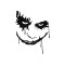 Joker Yüzü Maske Oto Motor Laptop Duvar Folyo Sticker 20 x 24 cm