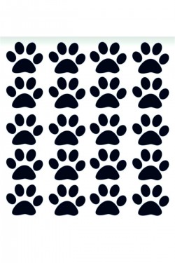 Araba sticker kedi pati 20 adet pati siyah 5 cm