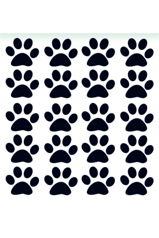 Araba sticker kedi pati 20 adet pati siyah 5 cm Araba sticker kedi pati 20 adet pati siyah 5 cm