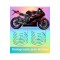 hologramlı motorsiklet jant sticker