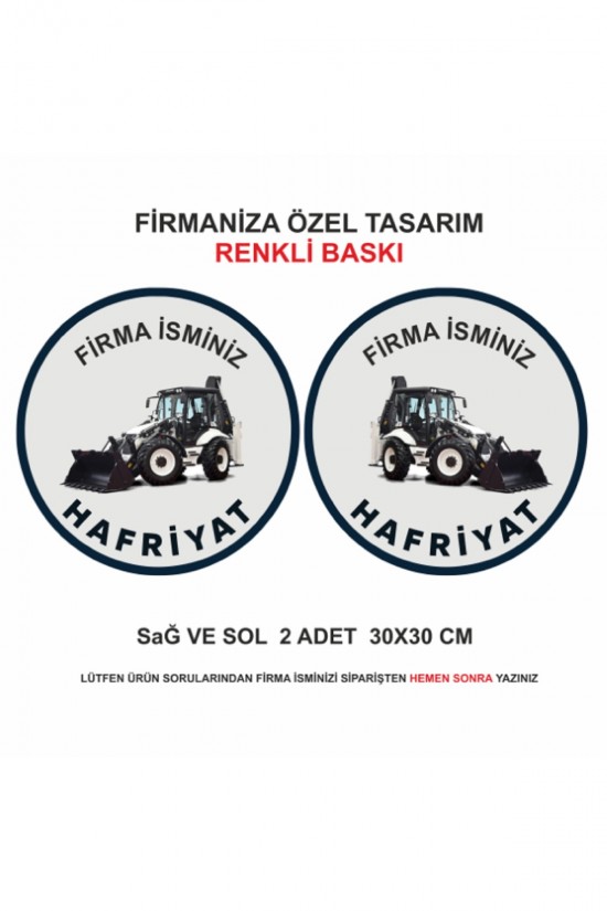 - Firmanızın logosunu ve adını özel olarak tasarlanmış sticker ile kepçelerde tanıtın, böylece markanız her zaman göz önünde olsun.; - Türkiye'de üretilen bu stickerlar , yerel üretimden gelen kaliteyi ve dayanıklılığı yansıtır.; - Oval tasarımı sayesinde