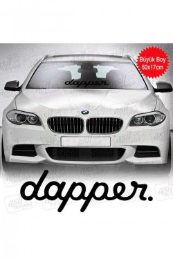 Dapper Yazısı Ön Cam Sticker, Araba, Araç, Oto, Etiket, Tuning, Aksesuar, Modifiye, Arma,