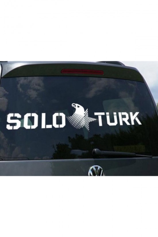 Solo Türk Yazılı Araç Yapıştırma - Solo Türk Sticker Beyaz Solo Türk Yazılı Araç Yapıştırma - Solo Türk Sticker Beyaz