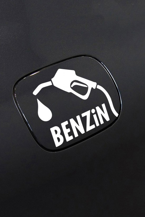 Benzin Araç Depo Kapağı Sticker 12cm