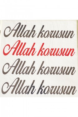 Siyah Araba Allah Korusun Yazı Sticker - Araba Sticker - Oto Sticker - Allah Korusun Yazı Sticker Siyah Araba Allah Korusun Yazı Sticker - Araba Sticker - Oto Sticker - Allah Korusun Yazı Sticker