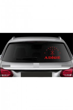 Adige Kırmızı Çerkez Bayrağı Sticker 30x30