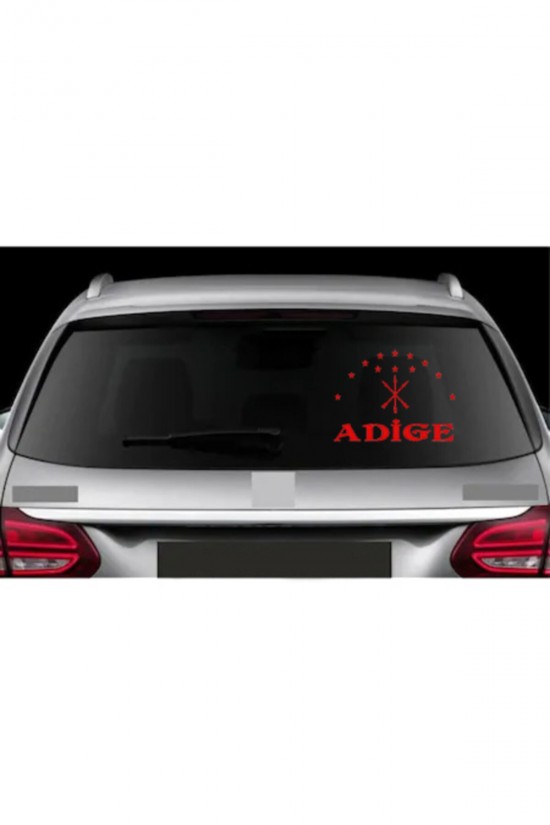 Adige Kırmızı Çerkez Bayrağı Sticker 30x30