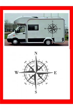Pusula Sticker 25x25cm 1 Adet Oto Sticker - Kamp Karavan Sticker Pusula Sticker 25x25cm 1 Adet Oto Sticker - Kamp Karavan Sticker