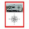 Pusula Sticker 25x25cm 1 Adet Oto Sticker - Kamp Karavan Sticker
