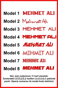 Isim Yazı Araba Sticker Çıkartma Oto Sticker Araba Yazı Sticker