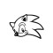 Sonic (head) Sticker Araba Oto Arma Duvar Sticker Ev Dekoratif Çıkartma 20 Cm