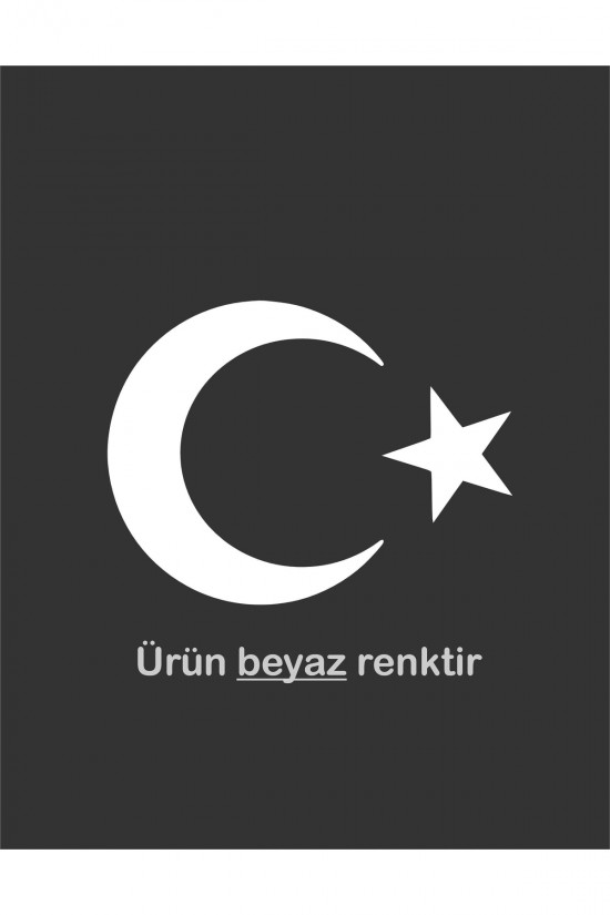 Türk Bayrağı Sticker Ay Yıldız Beyaz Renk Araba Oto Sticker 30 Cm X 22 Cm Türk Bayrağı Sticker Ay Yıldız Beyaz Renk Araba Oto Sticker 30 Cm X 22 Cm