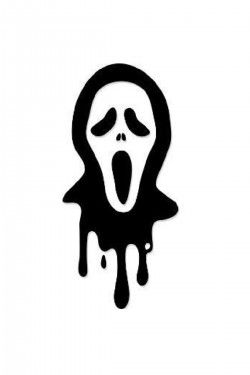 Hayalet Maske Sticker 15x10