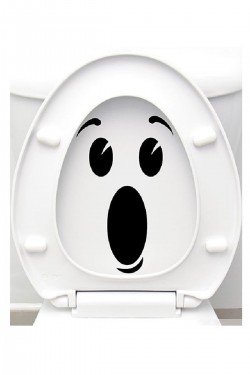 Klozet Komik Şaşkın Sticker Klozet Komik Şaşkın Sticker