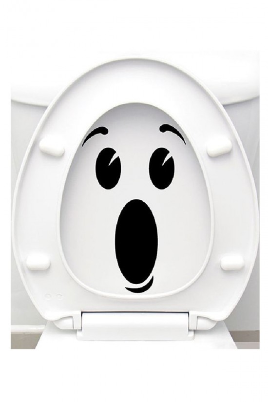 Klozet Komik Şaşkın Sticker Klozet Komik Şaşkın Sticker