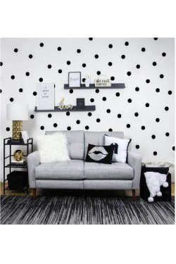 Puantiyeli Nokta Sticker Duvar Dekorasyonu 50 Adet
