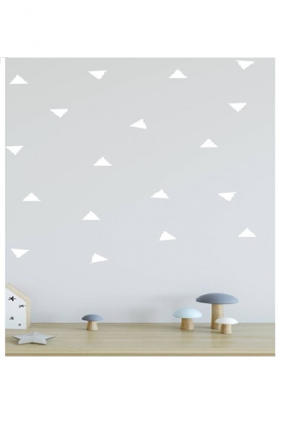Üçgen Sticker Duvar Dekorasyonu 50 Adet