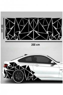 Eyba Oto Yan Simetrik Ücgen Sticker - Araç Kaplama Sport