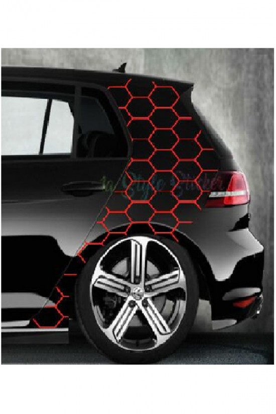 Eyba Oto Yan Sticker Çamurluk Kaplama Petek Sticker - Araç Kaplama Sport
