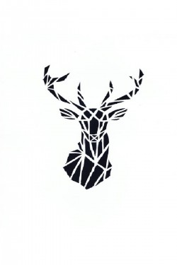 Eyba Geyik Kafası Duvar Dekorasyon Sticker Ev Mutfak Oda