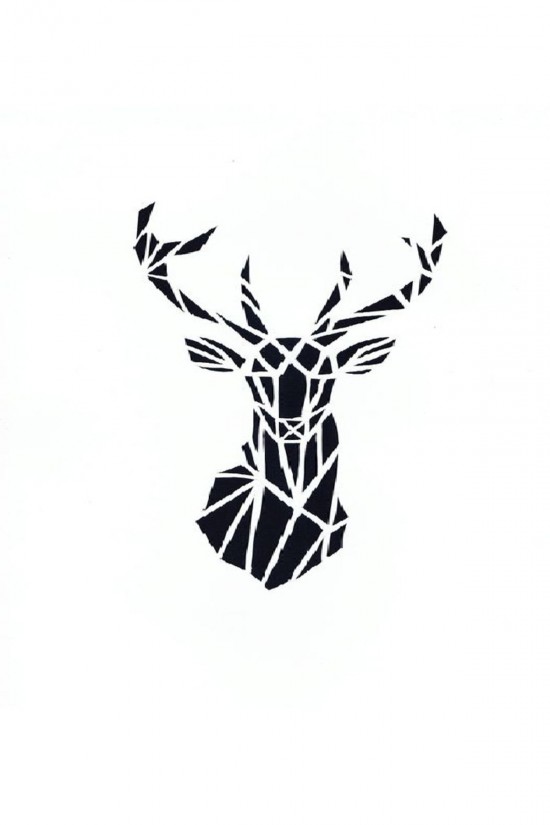 Eyba Geyik Kafası Duvar Dekorasyon Sticker Ev Mutfak Oda