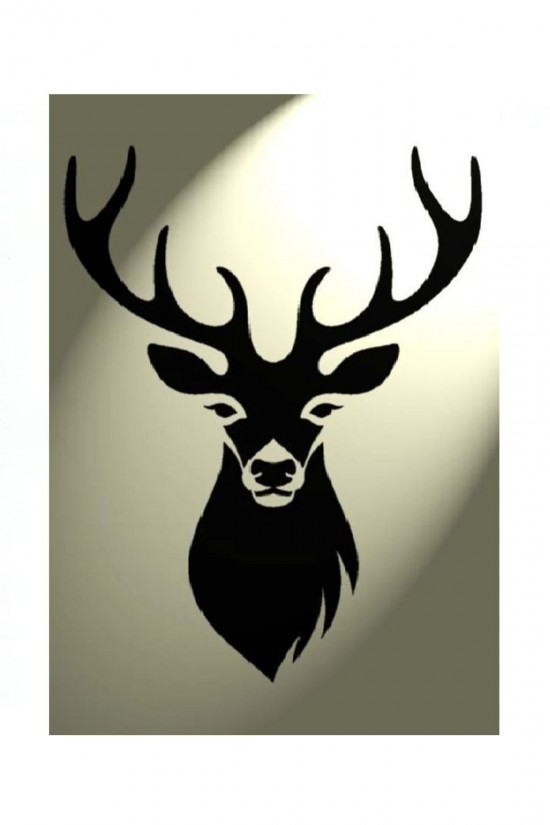 Eyba Geyik Kafası Duvar Dekorasyon Sticker Ev Mutfak Oda Eyba Geyik Kafası Duvar Dekorasyon Sticker Ev Mutfak Oda