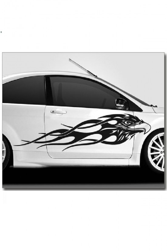 Araç Arma Kaput Sticker - Araba- Sport - Kapı - Çıkartma- Oto