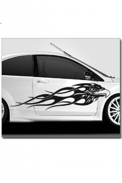 Araç Arma Kaput Sticker - Araba- Sport - Kapı - Çıkartma- Oto