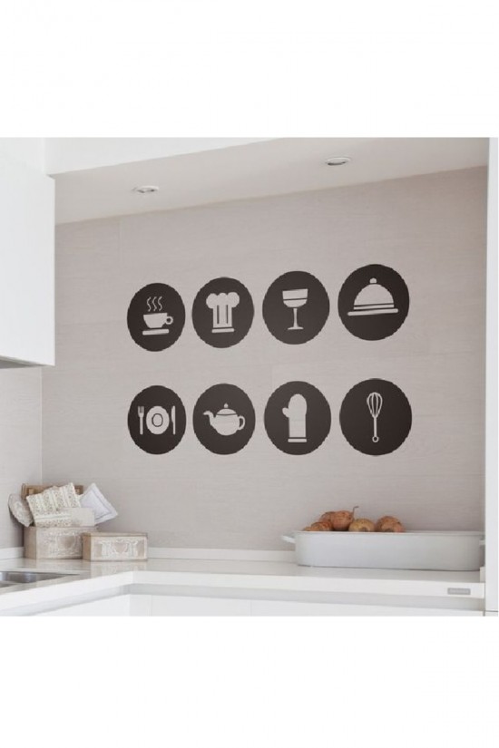 Ev Dekorasyon 8 Li Yuvarlak Set Sticker Ev Dekorasyon 8 Li Yuvarlak Set Sticker