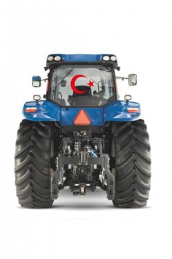Traktör Arka Cam Türk Bayrağı Ay Yıldız Sticker Yapışkanlı Motor Tümosan Başak Case Massey Ferguson