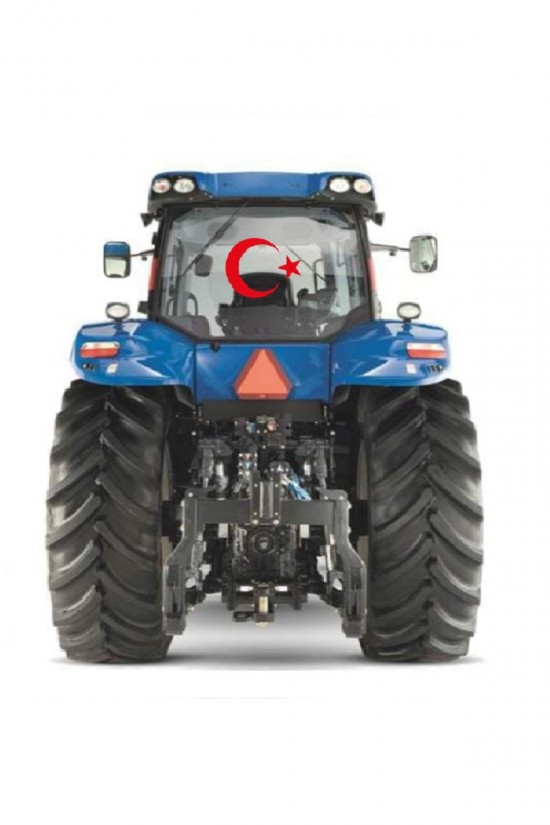 Traktör Arka Cam Türk Bayrağı Ay Yıldız Sticker Yapışkanlı Motor Tümosan Başak Case Massey Ferguson