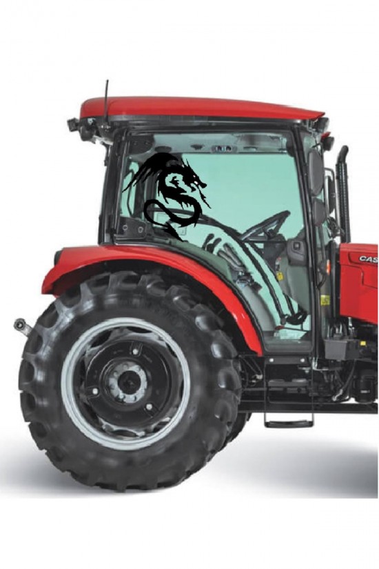 Traktör Ejderha Canavar Cam Sticker Yapışkanlı Motor Tümosan Başak Case Massey Ferguson