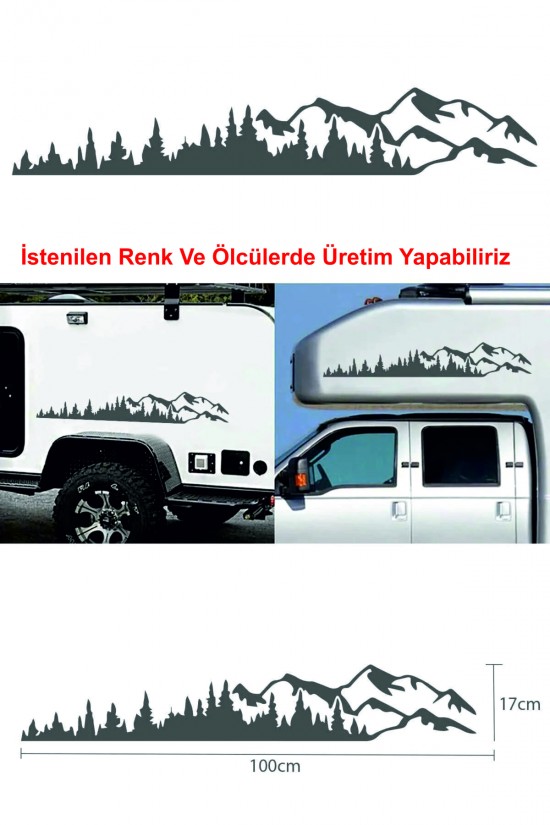 2 Adet Dağ Manzara Kamp Sticker Oto Sticker Araba Sticker Karavan Sticker 100x17 Cm 2 Adet Dağ Manzara Kamp Sticker Oto Sticker Araba Sticker Karavan Sticker 100x17 Cm