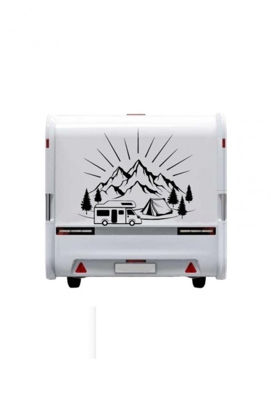 Karavan Dağ Kamp Sticker Antalya Araç Sticker Yapışkan 38 Kayseri