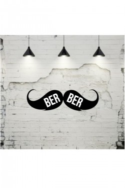 Erkek Kuaförü Bıyık Berber Işyeri Cam Sticker Makas Kesim Saç