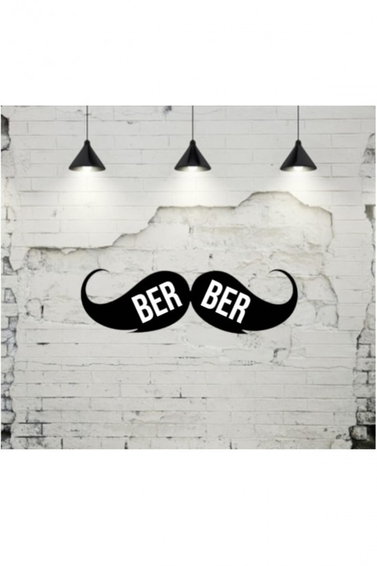 Erkek Kuaförü Bıyık Berber Işyeri Cam Sticker Makas Kesim Saç